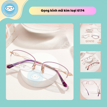 Gọng kính kim loại mã 6174